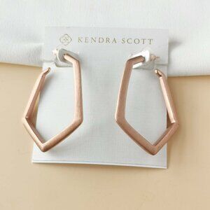 NEW Kendra Scott Lonnie Rose Gold Hoop Earrings